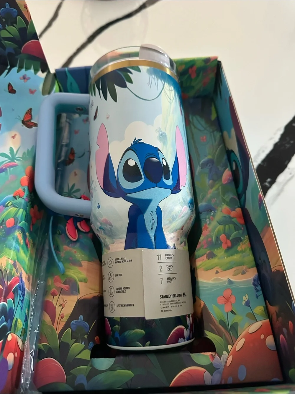 Stanley Blue Stitch Quencher Tumbler - Picture 3 of 7